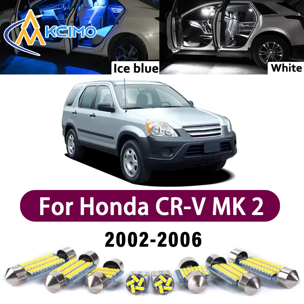 

Error Free LED Interior Light Kit for Honda CR-V MK 2 2002-2006 Premium Bright Dome Trunk Mirror Reading Lamps Canbus