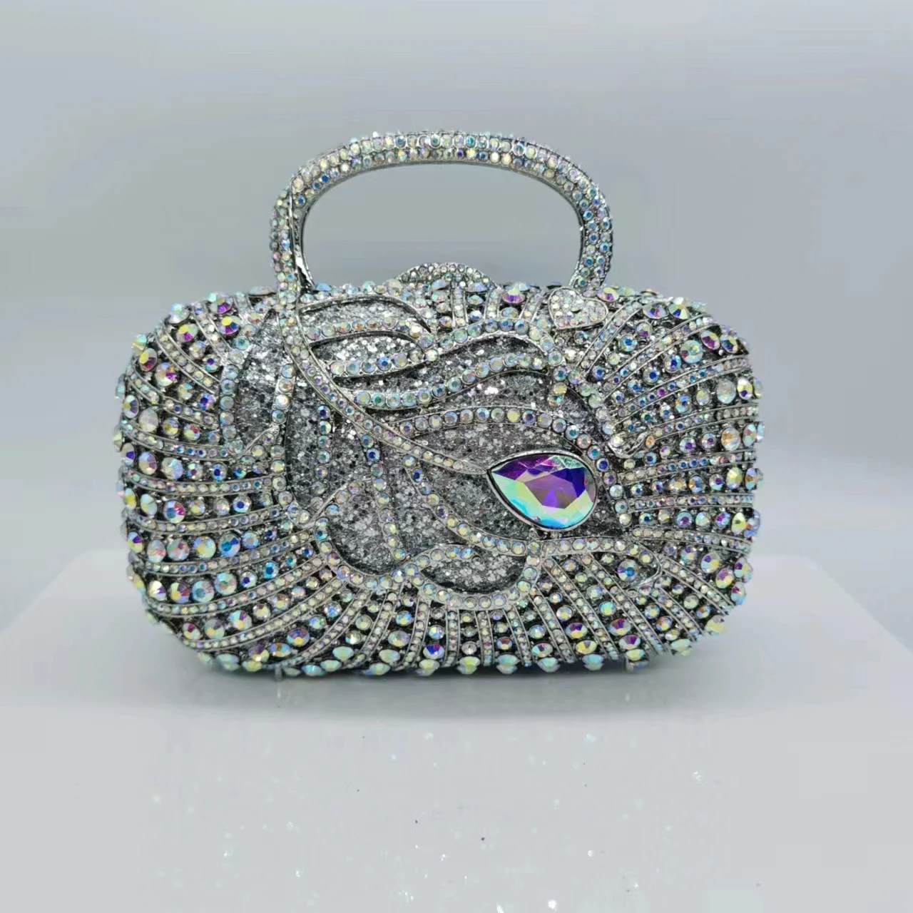 Single Leaf Shape Clutch, Natural Vein Texture Evening Bag for Women. OEM Custom Botanical Purse, Low MOQ Wholesale from Factory