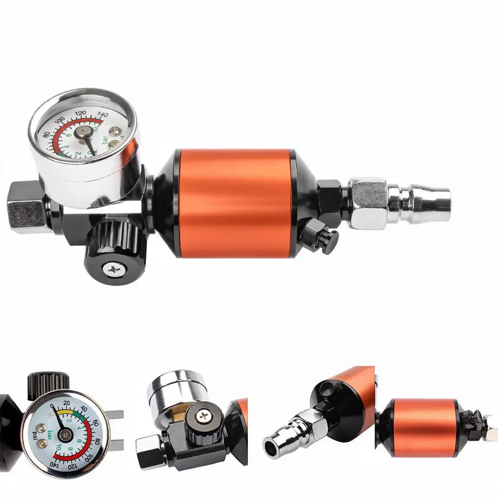 Pneumatic Regulator Filter Gauge Water Oil Separator For Spray Applicator Tool Compressor Pressure Control