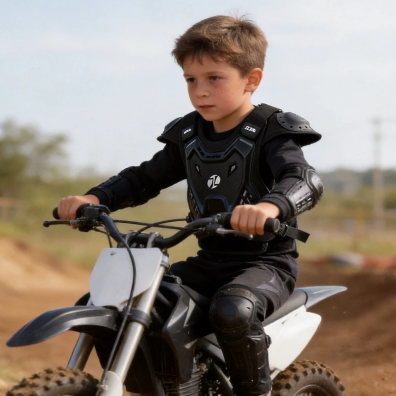 JCAA Kids Motocross Body Armor Vest Chest Spine Protector Protective Back Children Youth Protection
