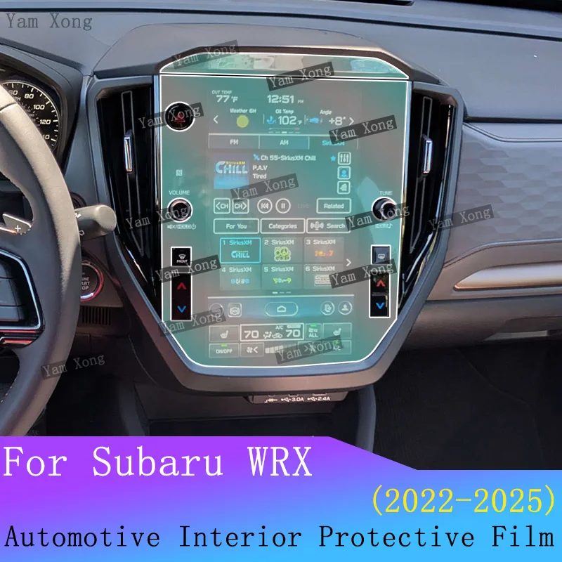 

For Subaru WRX Auto Full set interior Film Dashboard Transparent TPU Protective Film Navigation screen Repair Anti-Scratch Film