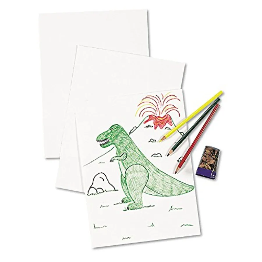 : Sulphite Drawing Paper, Premium Weight, 12 x 18, Bright White, 500 Sheets -:- Sold as 2 Packs of - 500 -/ - Total of 1000 Eac