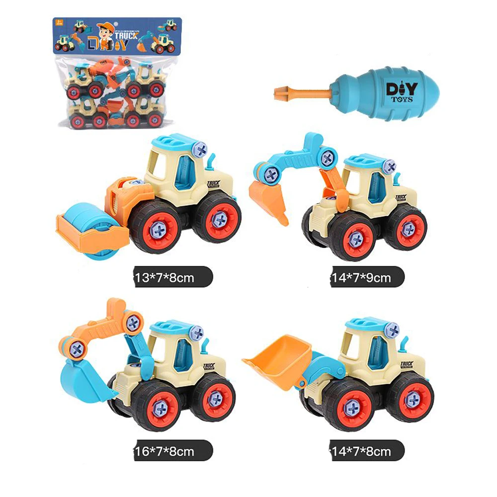 

Screw Take Apart Vehicle Toy DIY Construction Truck Toys Farm Toy Build Car Robot Toy for Boy Kids Building Blocks Gift for kids