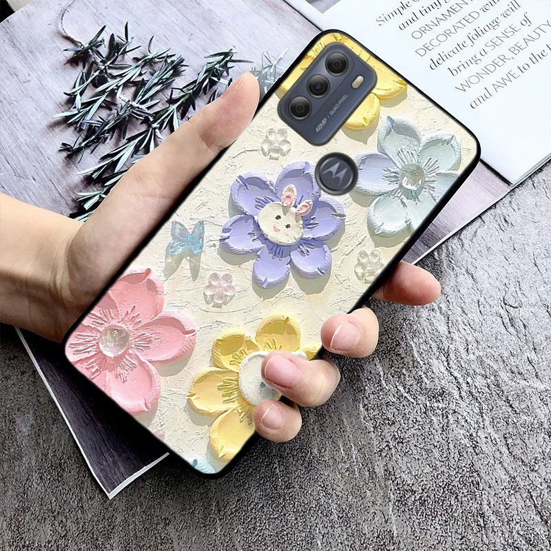 Colorful Flower Phone Case For Moto Edge 50 40 Pro Edge 40 30 Ultra Neo Fusion G Power G Stylus G Play E32 E20 E40