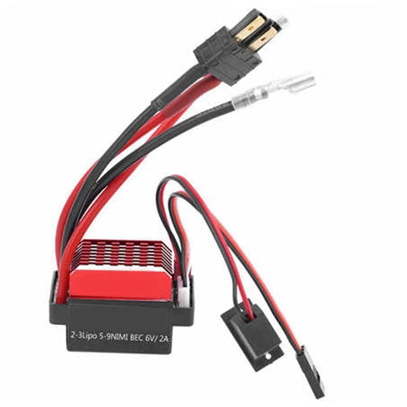 60A Waterproof Brushed ESC Speed Controller Forward Reverse Brake For 1/10 RC Crawler Tamiya Traxxas TRX4 Axial Scx10 Part