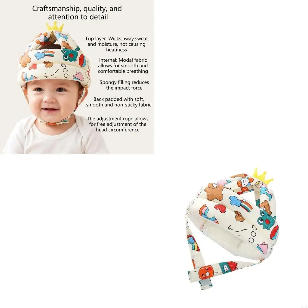 XXFE Baby Helmet with Adjustable Strap & Breathable Mesh for Learning to Walk