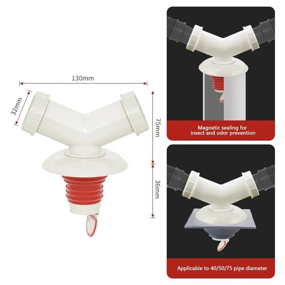 

Адаптер сливной трубы для раковины с защитой от запаха, многофункциональное кольцо с двойным интерфейсом, соединительное кольцо для водопроводной трубы для посудомоечной машины, аккуратное