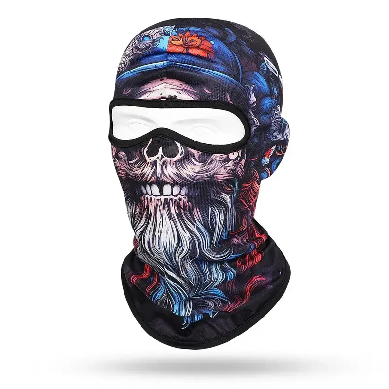 Quick-dry Motorcycle Balaclava Beard Old Men Full Face Cap Biker Skull Masks Motorbike Helmet Hat Cycling Neck Face Protection - Image 28
