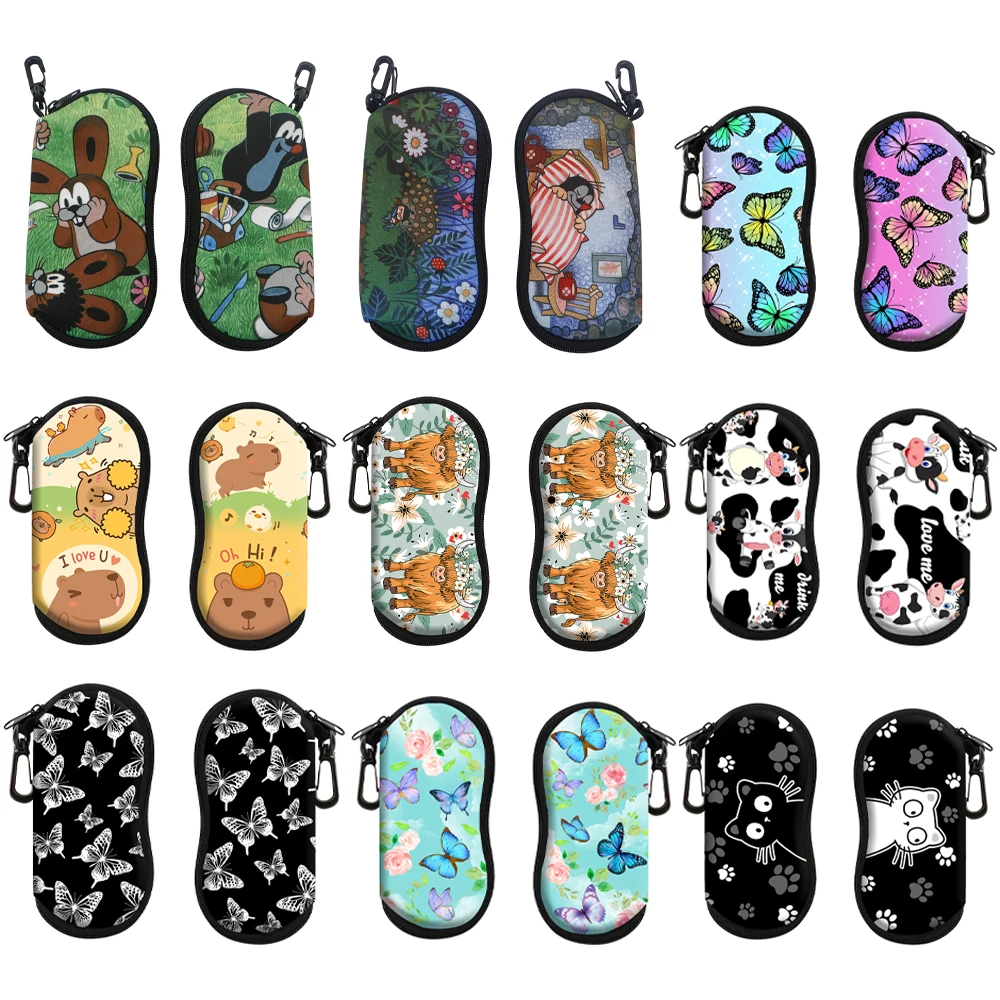 

Cute Mole Collection Shell Glasses Case Unisex Fashion Eyeglasses Case Cartoon Animals Sunglasses Protector Box 1PC