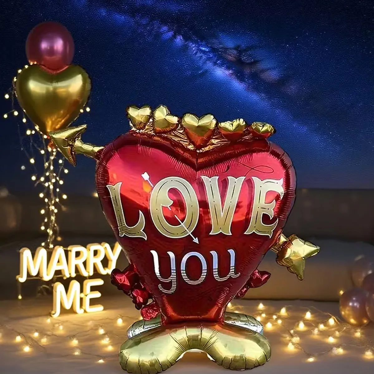 بالون فيلم الحب من الألومنيوم لعيد الحب لعيد الحب، اقتراح الزفاف، زينة عيد الميلاد، بالون الديكور الرومانسي #4