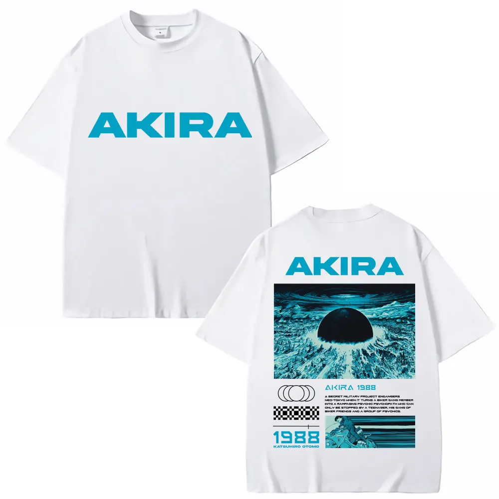 Japanese Anime New Tokyo Akira T-shirts Science Fiction Movie Shotaro Kaneda Vintage Manga T Shirt Oversized Cotton Y2k T-shirt