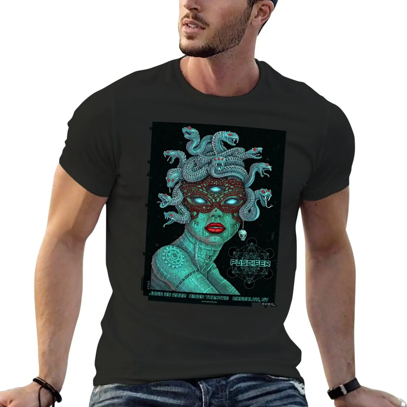 

puscifer tour poster T-Shirt Louboutins korean fashion blue lock men clothing