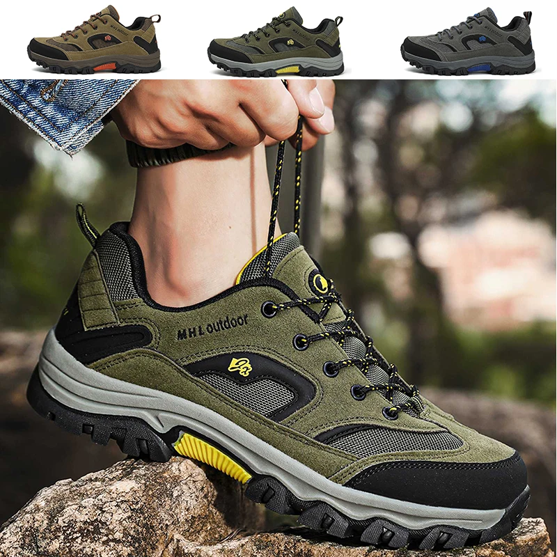 

Outdoor Men Shoes Waterproof Hiking Shoes Non-slip Mountain Climbing Shoes Barefoot Shoes High Quality Trekking Sneakers 2024