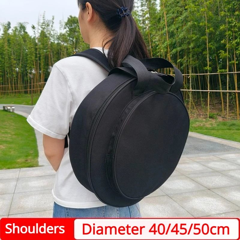 Thicken Oxford Cloth Gong Bag Water-repellent Shockproof Portable Shoulders Circular Gong Bag Musical Instrument Accessories