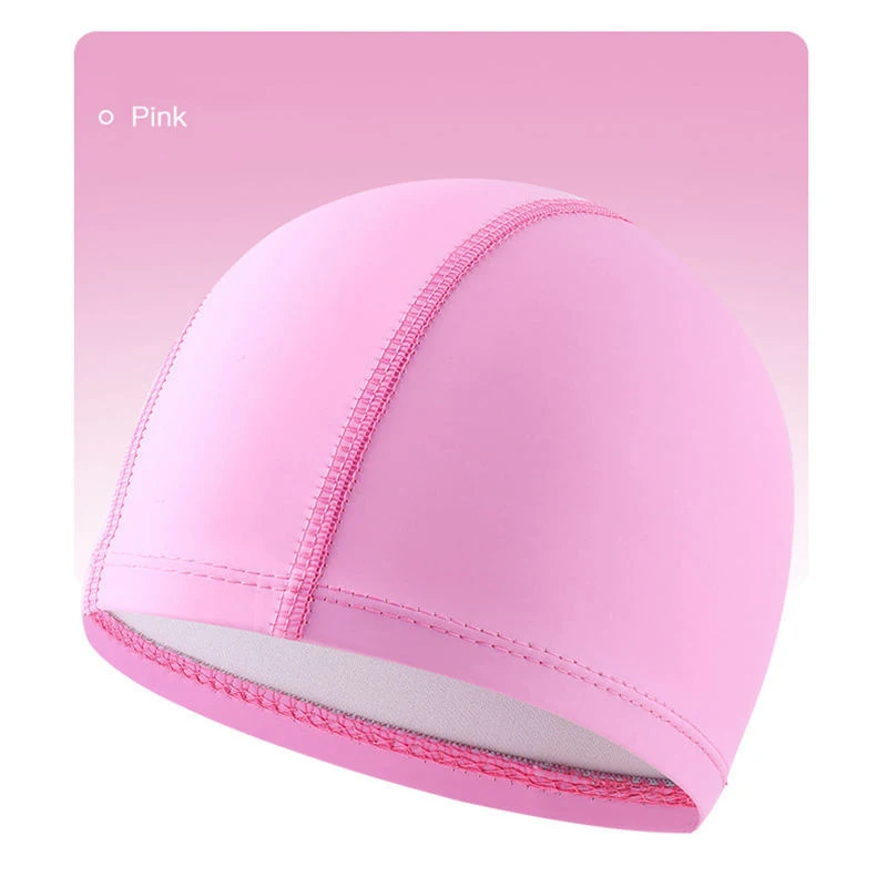 Pu Coated Swimming Hat Unisex Multi-color Comfortable Summer Swim Pool Solid Color For Women Men Adults Swim Bathing Hats