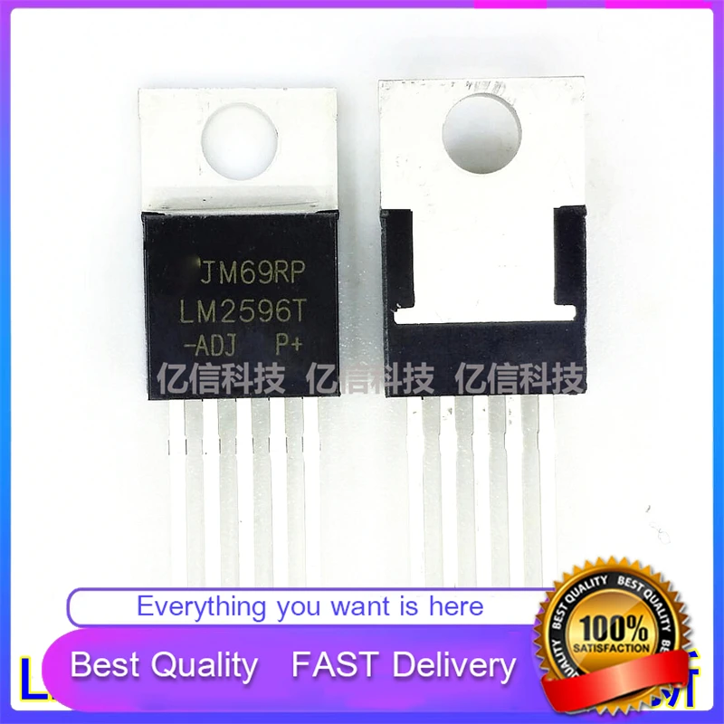 10Pcs/Lot New Original LM2596T-ADJ DIRECT PLUG TO-220 3A ADJUSTABLE REGULATED POWER SUPPLY LARGE Chip  In Stock