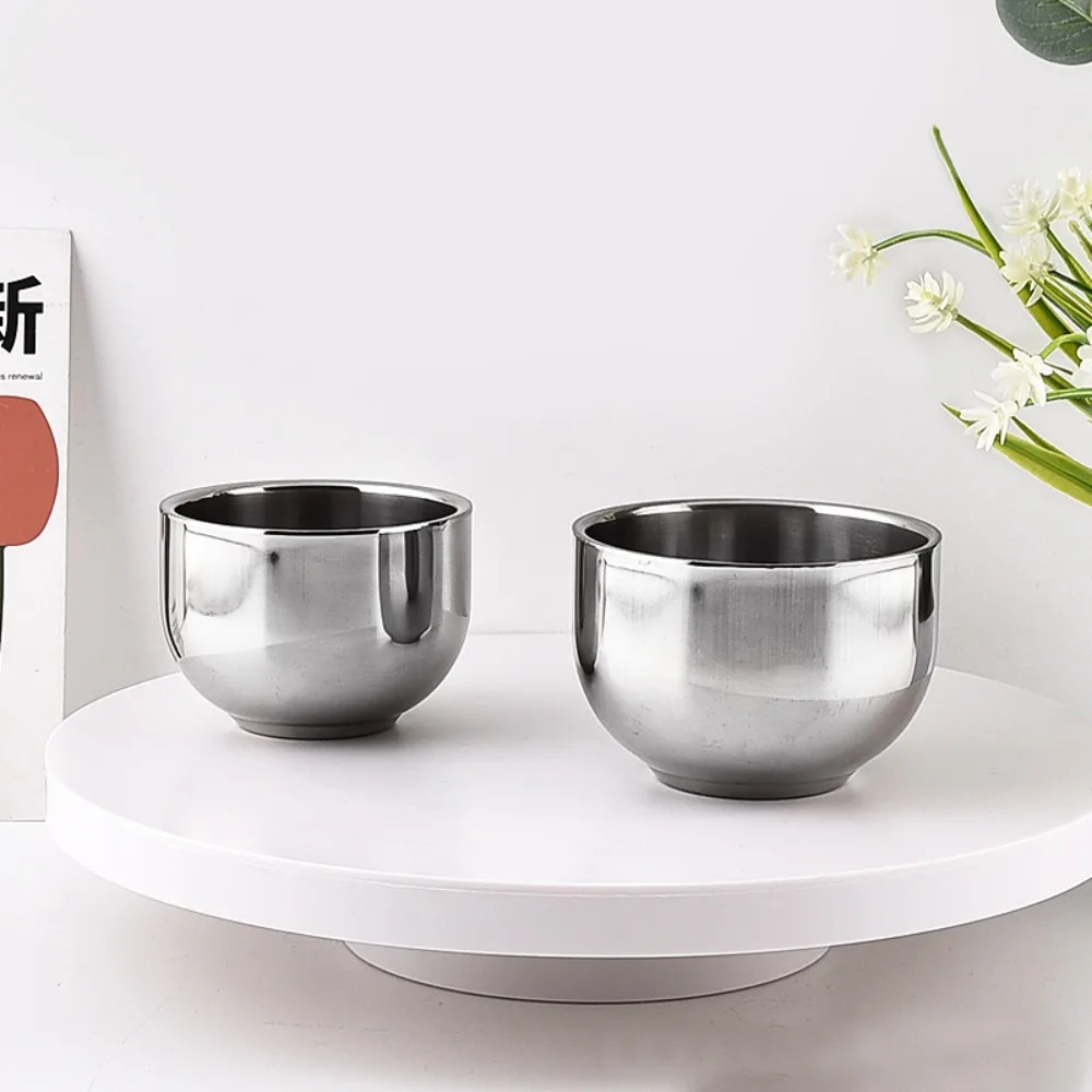 Multi-function 100/150 ML Stainless Steel Cup Thicken Smooth Beer Cup Double Layer Shaving Mug