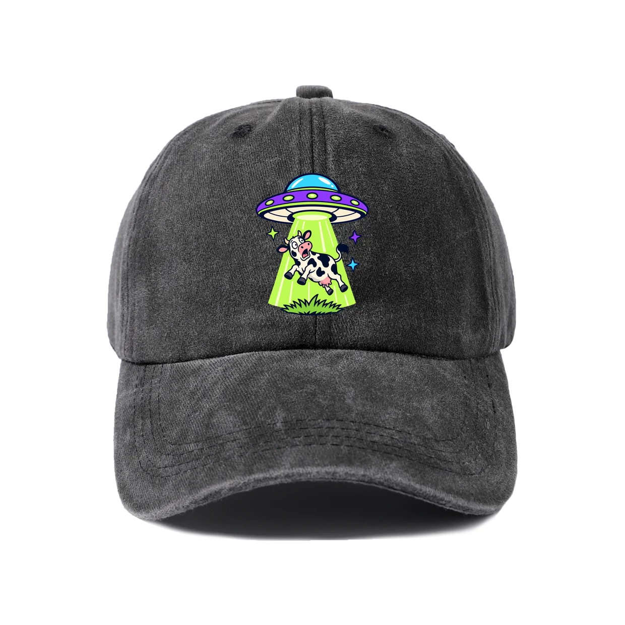 Vintage Washed Baseball Cap with Witch Potion Bottle Graphic, Adjustable Unisex Dad Hat, Streetwear Gift