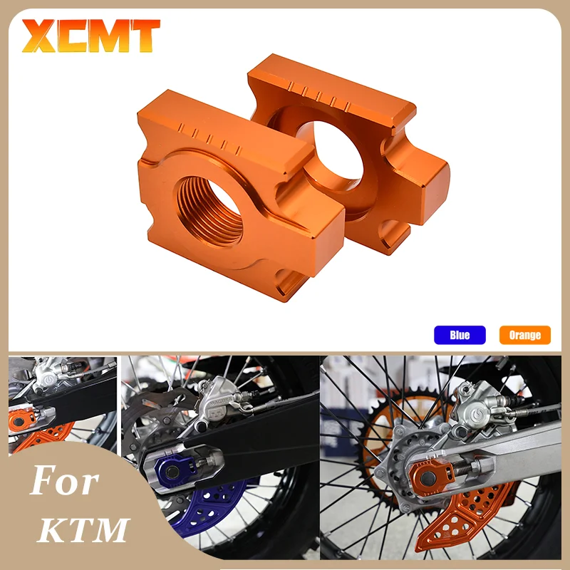 Blocos do eixo do ajustador Chain traseiro do CNC da motocicleta, 20mm, KTM, SX, SXF, XC, XCF, XCW, XCWF, EXC, EXCF125, 150-300, 350, 400, 450, 500, 530