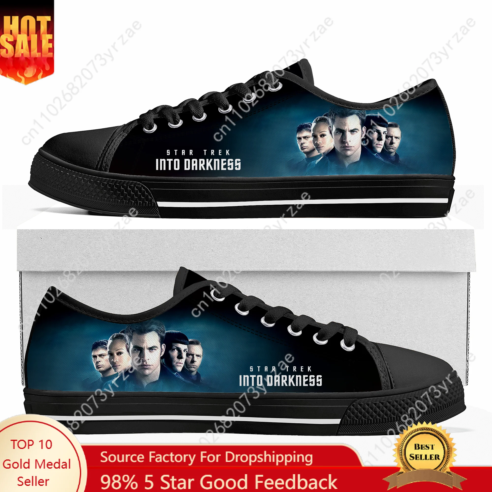 

Star Trek Into Darkness Low Top High Quality Sneaker Men Women Teenager Canvas Sneaker Casual Fashion Patterns Shoe Custom Shoes