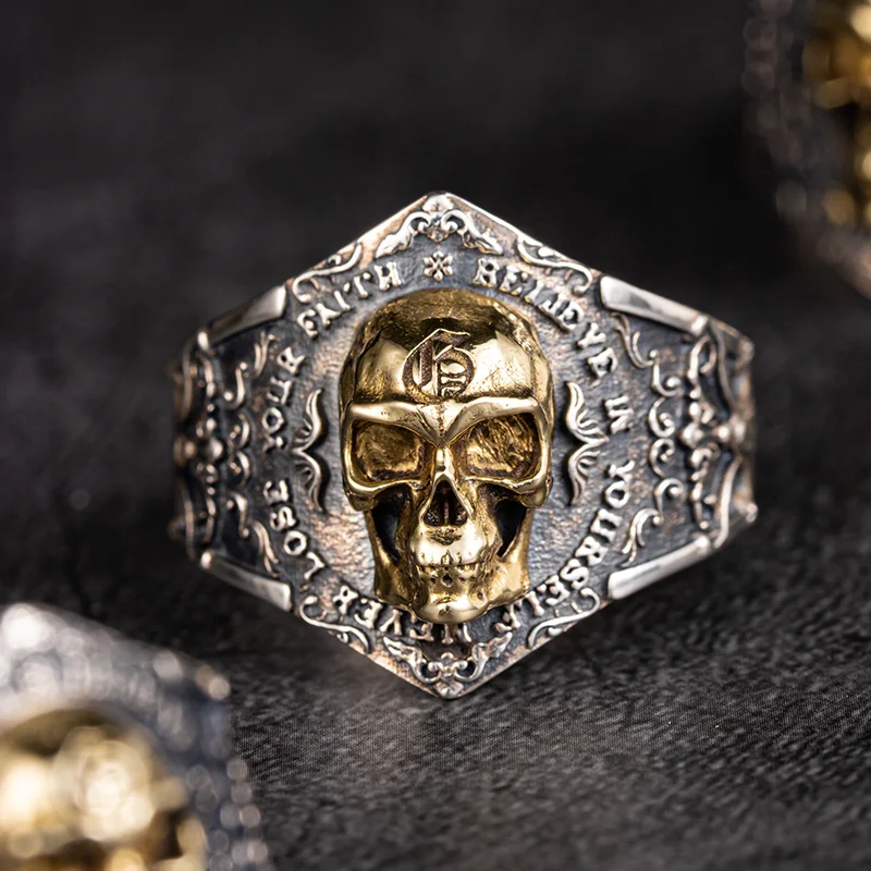 Soul Awakening Skull Silver Ring ornaments 925 sterling Silver for man  fashion jewelry