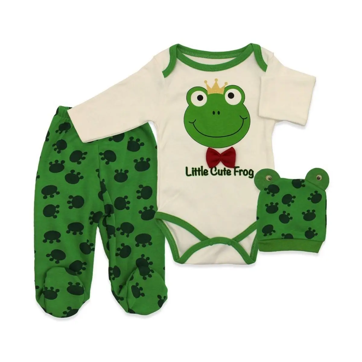 Frog printed baby suit-3