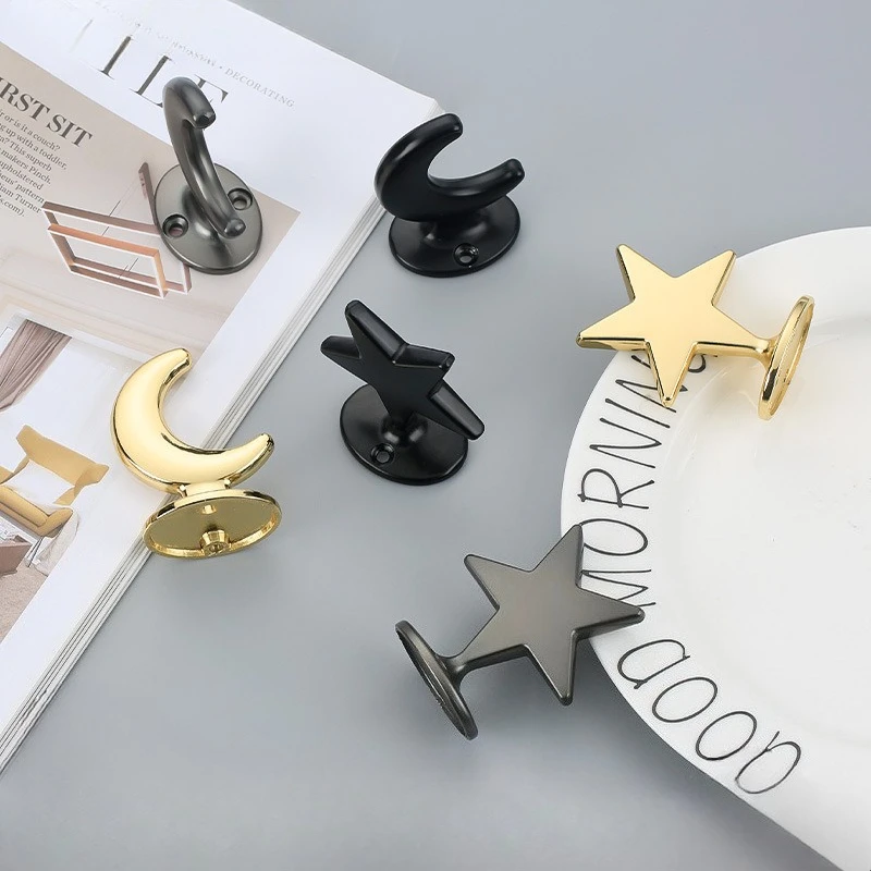 Modern wardrobe cabinet door hardware drawer small handle simple decorative wall dress hook clothes hooks