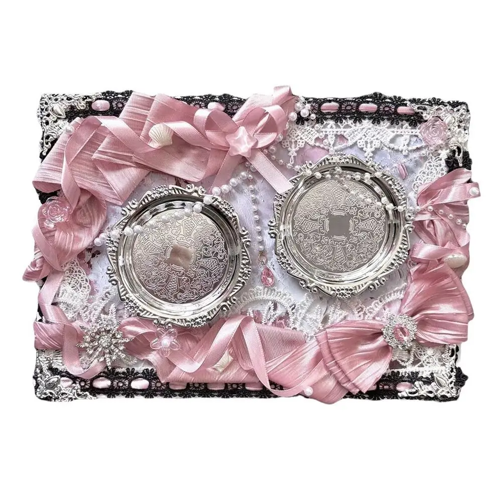 Double Badge Holders Ita Bag Insert Board Silk Bowknot Handmade Design Display Backpack Insert Ribbon Accent Material Package