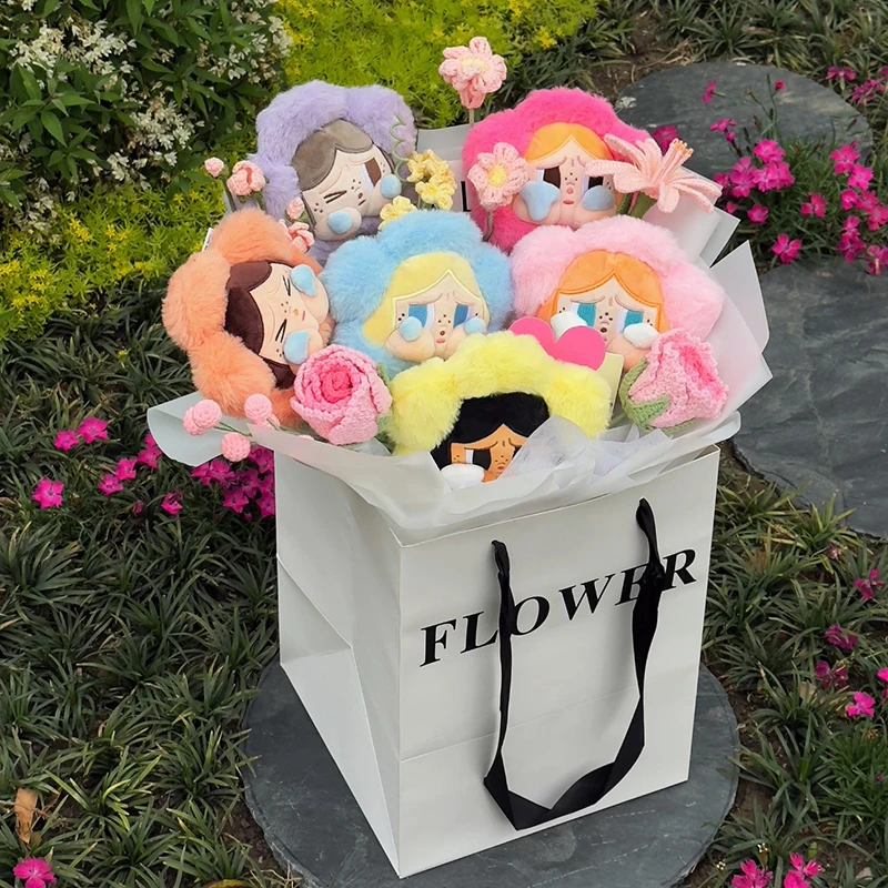 

Genuine Pop Mart Crybaby Sadness Club series blind box plush flower peripheral Crying baby bouquet Trendy xmas Mysterious gift