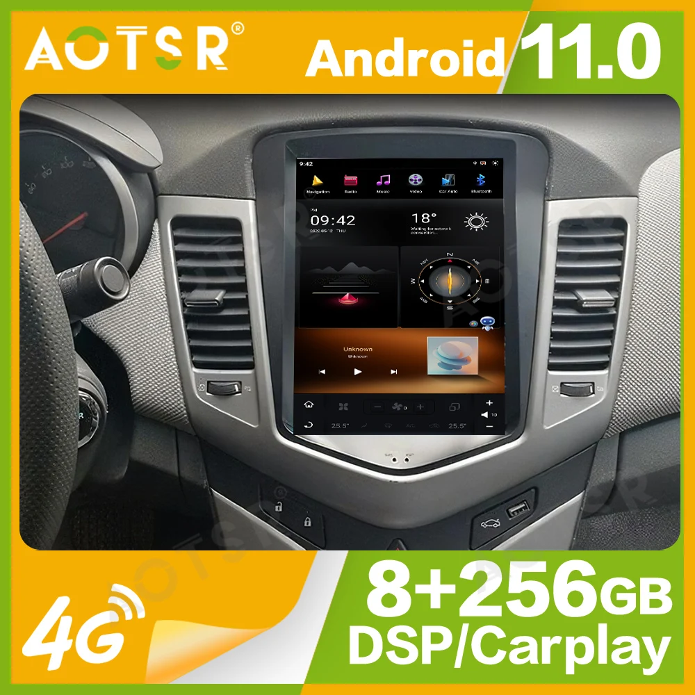 

9.7'' Qualcomm 8 For Tesla For Chevrolet Cruze 2008-2012 Car Radio Multimedia Player Android 11 Auto GPS Navi Carplay Head Unit