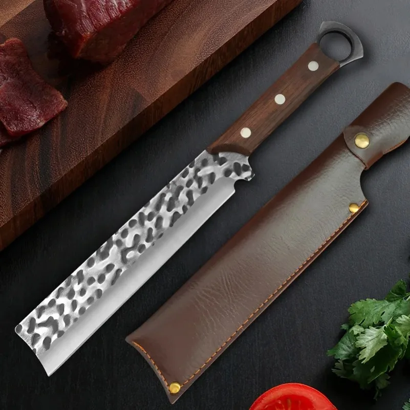 Chop Bones Chopping Knife Slicing Vegetables Slaughter Butcher Knife Hand Forged Kitchen Knives Chef Cleaver Meat Utility Knife