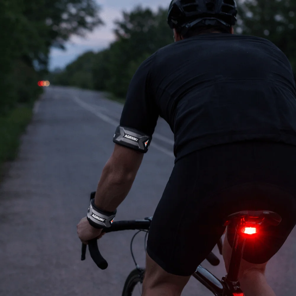 Waterproof Reflective Cycling Leg Bands Reflective Material Elastic Band Night Biking Gear Adjustable Reflective Ankle Bands