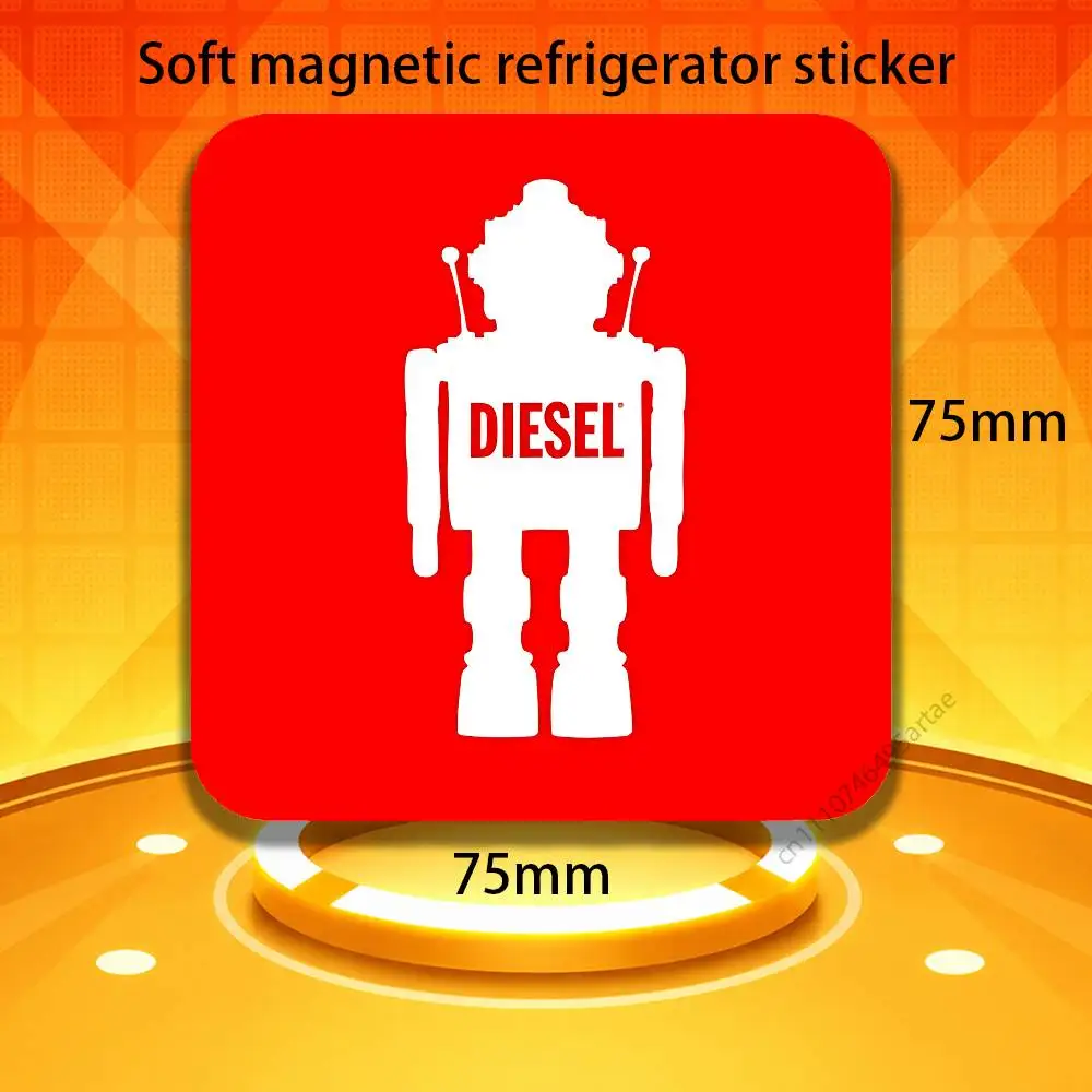 B-Brand D-Diesel Fridge Magnet Personalized Magnetic Durable Plastic Square Picture Surface Fridge Magnets