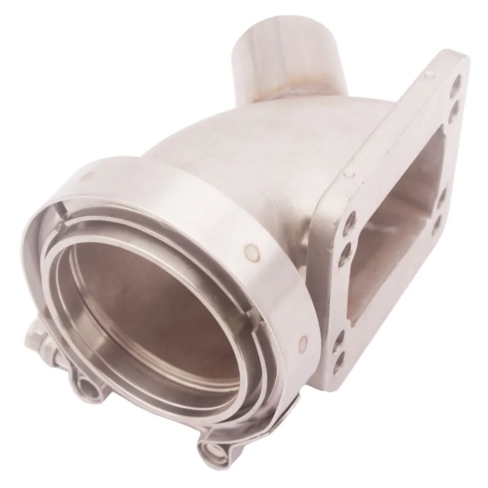 

Stainless Steel 3.0" V band 90 Deg T3/T4 Turbo Elbow Adapter Flange Cast WG Tube Auto Parts