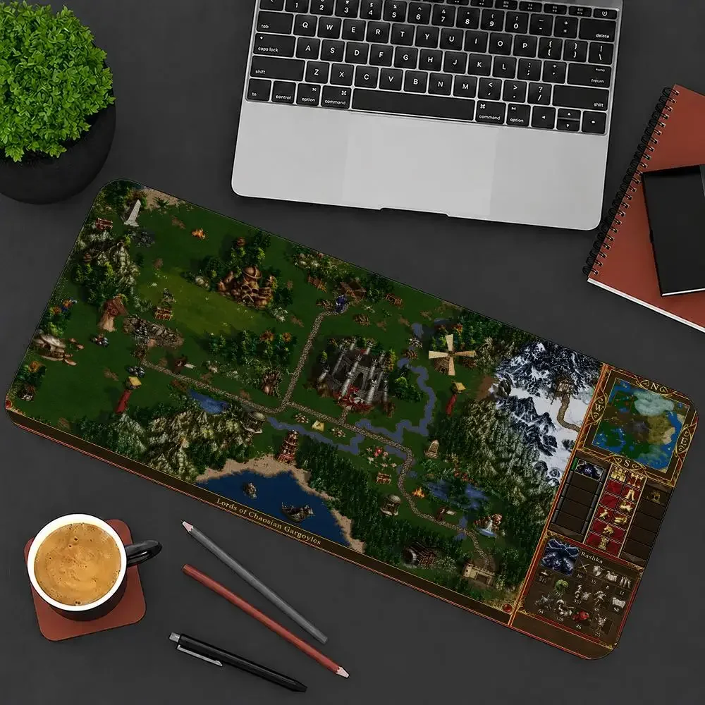 Anime Heroes Of Might And Magic 3 Map Mouse Pad Anti-Slip Rubber Base Extended Desk Mat For Gamers Office Computer Accessories