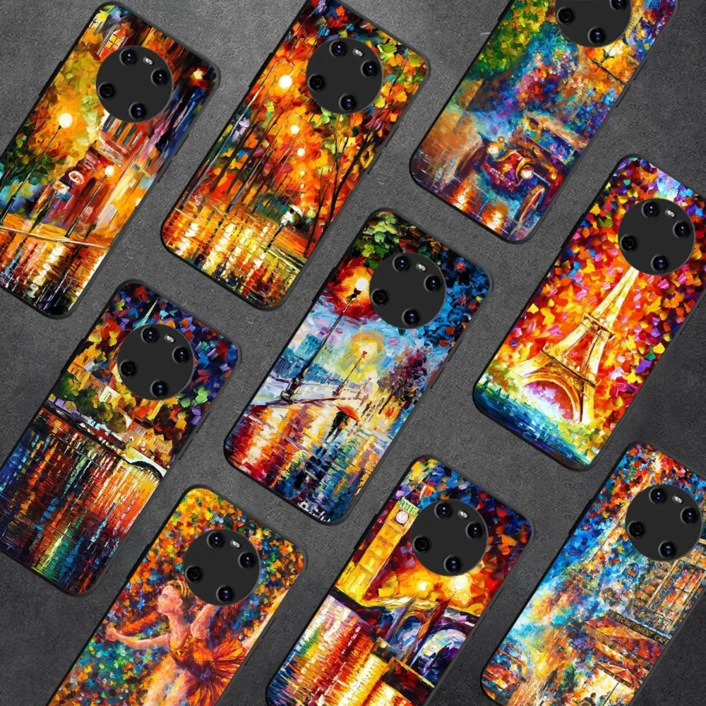 L-Leonid Oil A-Afremov Painting Phone Case For Huawei Y9 6 7 5 Prime Enjoy 7s 7 8 plus 7a 9e 9plus 8E Lite Psmart Shell