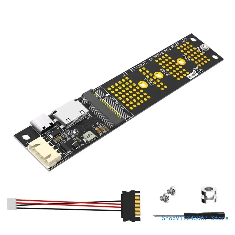 

Efficient M.2 NVMe to SFF 8611 Adapter for Computer Upgrades Storage Drop shipping