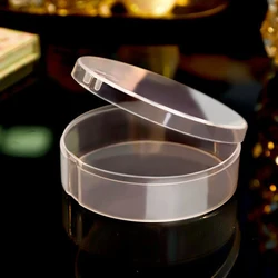 Mini Round Box Translucent Box Packing Box Storage Box Dustproof Strong Jewelry Storage Case Container Puff Box Case