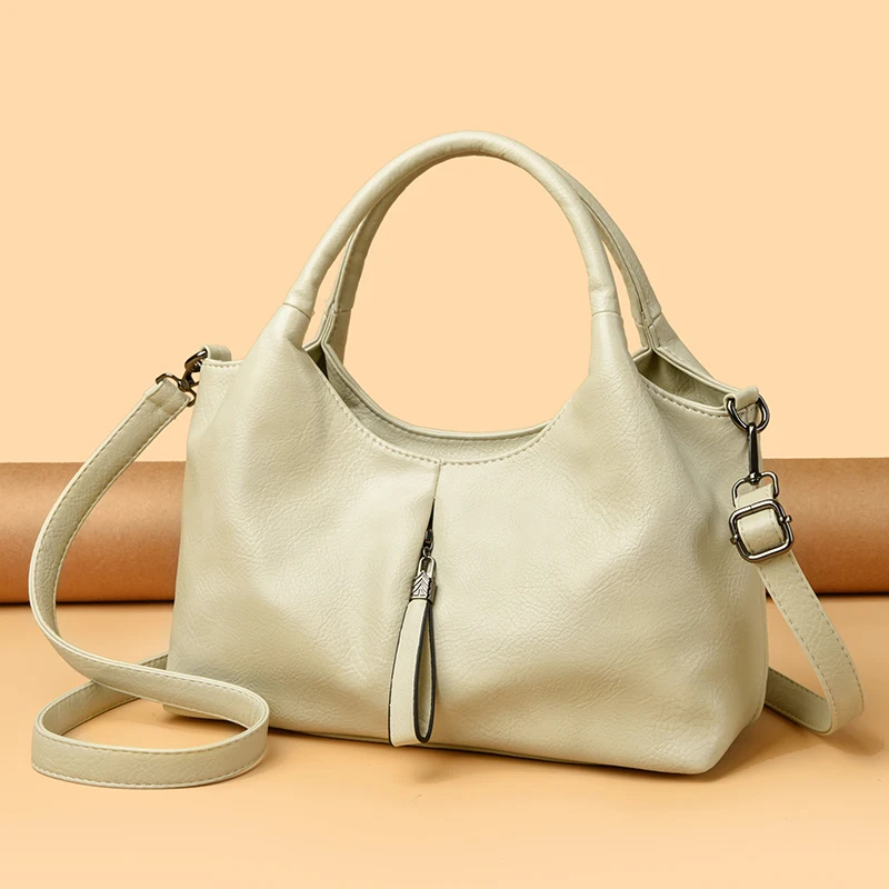 

Сумочка через границу, женский новый стиль, сумка через плечо из мягкой кожи для мамы, элитное ощущение для поездок на работу, большая вместимость, универсальная