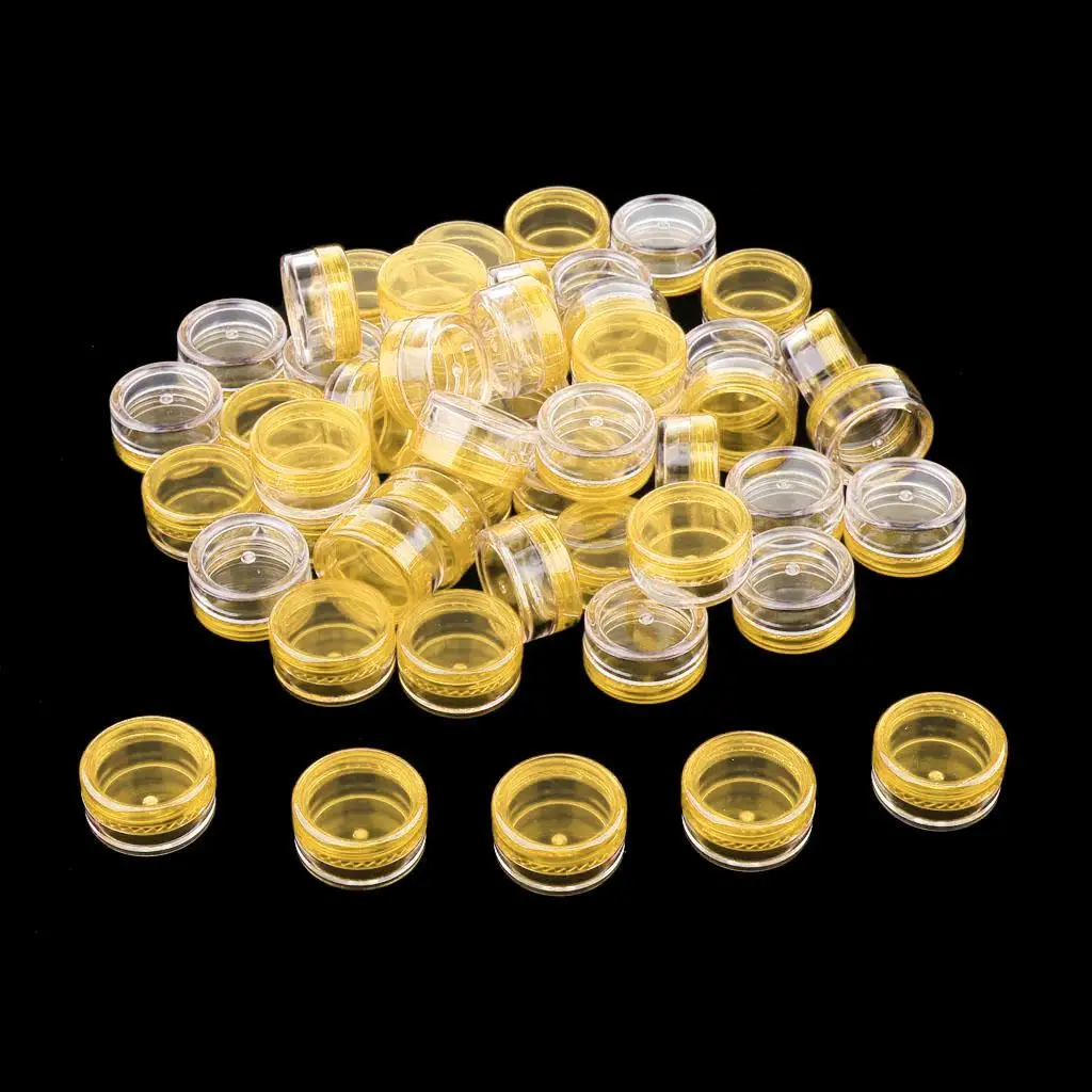 리필 가능한 플라스틱 화장품 용기 빈 메이크업 병 뚜껑이 있는 립밤, 향신료, 보석 샘플 보관용