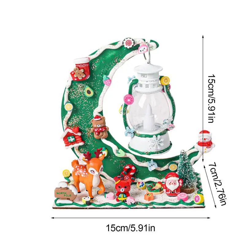 Cute Christmas Night Light Christmas Lamp Winter Bedside Lamp Cream Glue Christmas Lights With Exquisite Christmas Themed