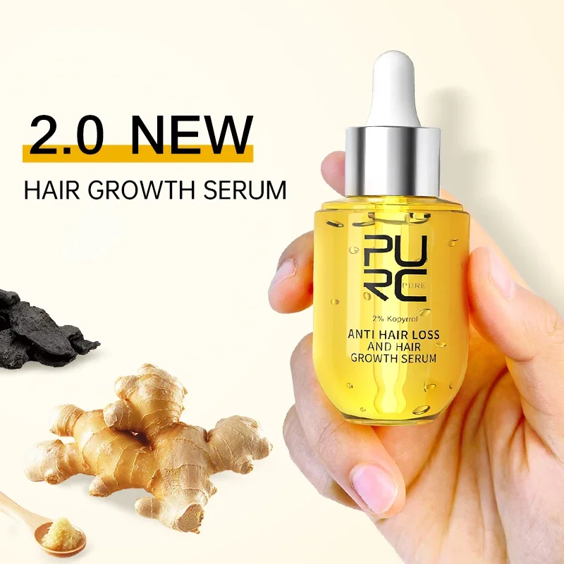 

PURC Ginger Hair Growth Oil for Men Women Fast Regrow Hair Thicker & Fuller Root Hair Serum Scalp Treatment Products Hair Care