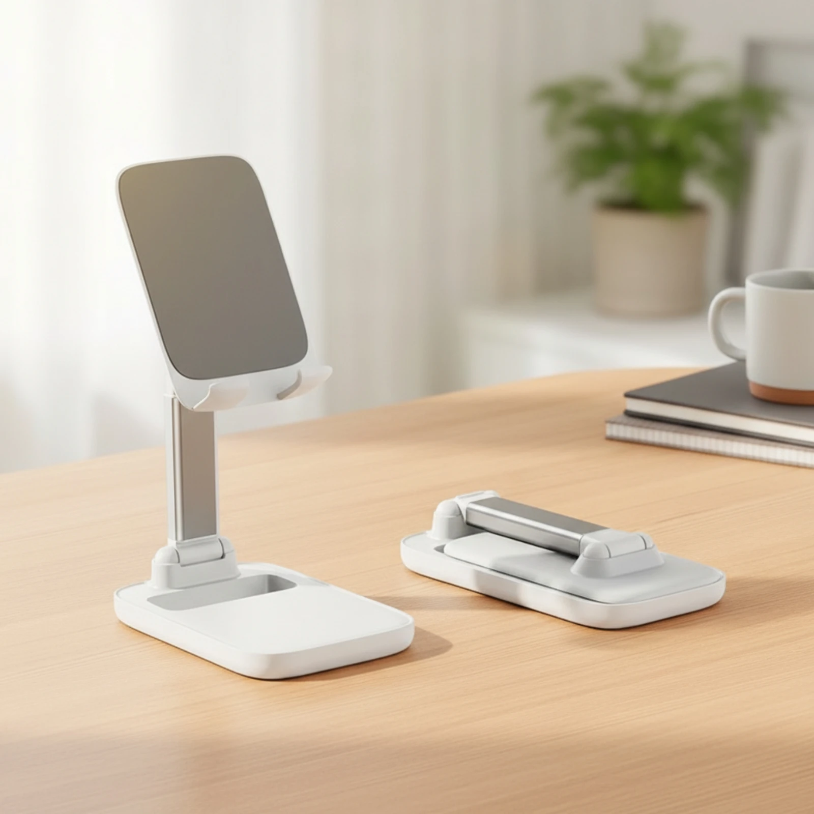 Foldable Phone and Tablet Stand Stable Adjustable Desktop Device Stand Compact Multi-Angle for Desk, Visual Calls