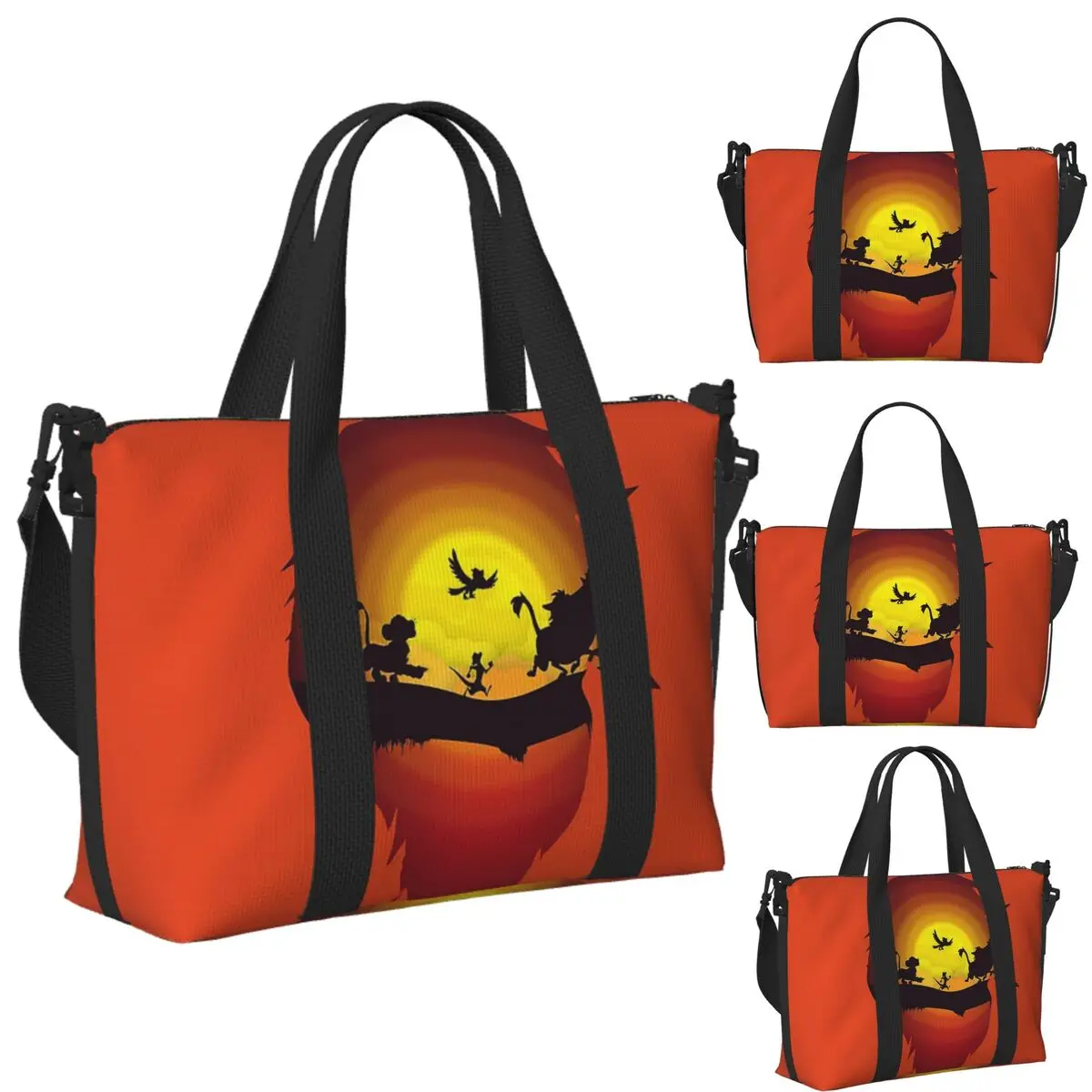 

Custom Hakuna Matata Beach Travel Bag Large Capacity Tote Bags for Gym Yoga Women Shopping Duffle Shoulder Bag