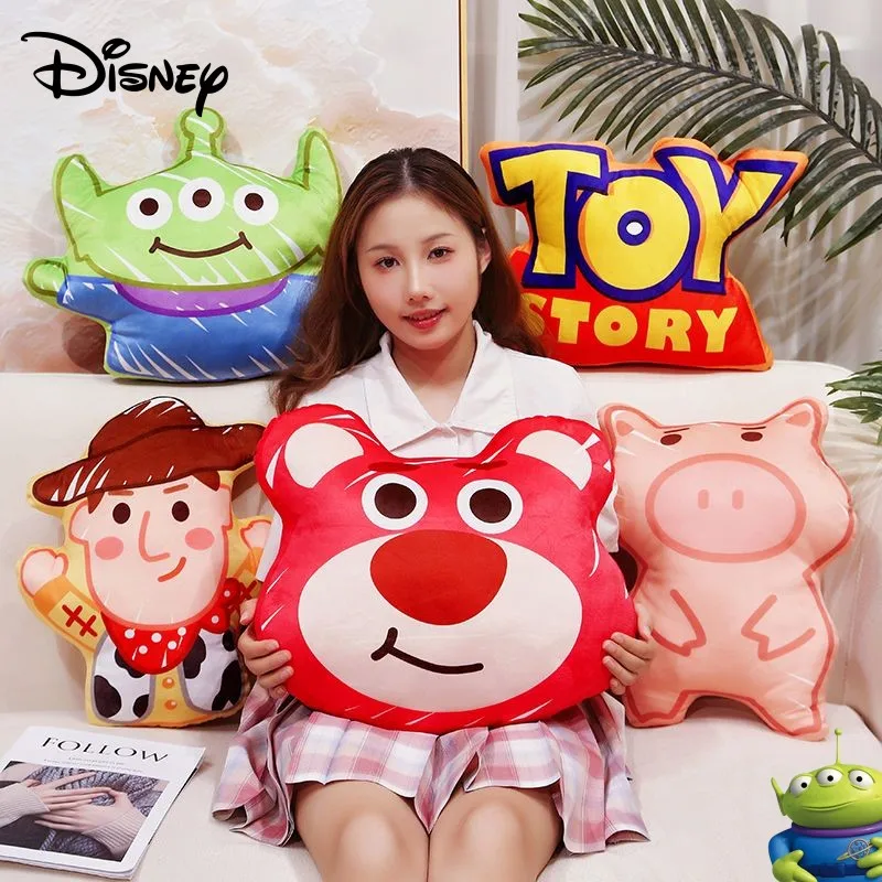 새로운 디즈니 귀여운 Lotso 외계인 소녀 홈 오피스 부드럽고 편안한 만화 크리 에이 티브 절묘한 모양 인형 베개 휴일 선물