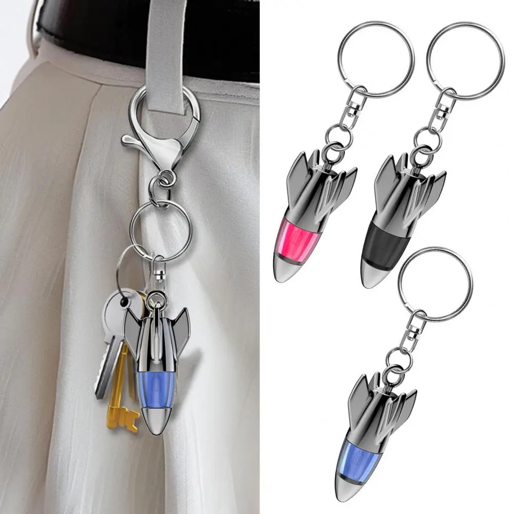 Car Static Eliminator Discharger Keychain Pendant Novel Rocket Design Wear-Resistant Anti-Static Device for Car Metal Handles