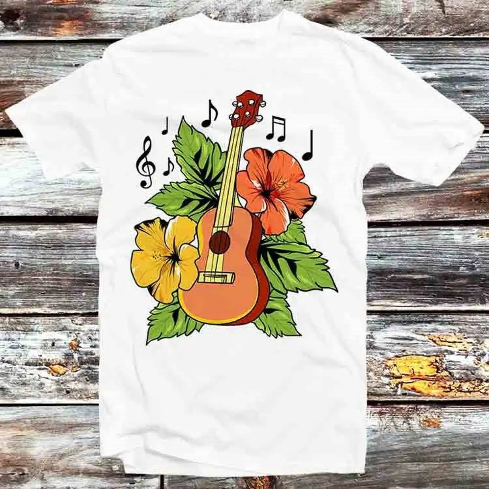

Guitar Nature Flower Music Note T-Shirt 1029, Unisex T-Shirt