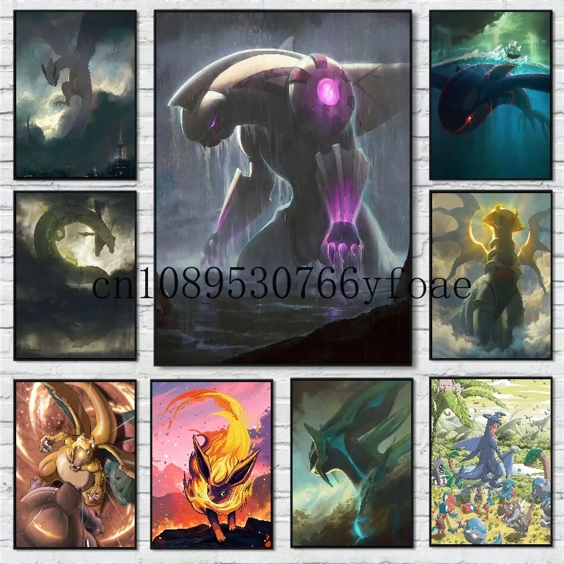 

Anime Pokemon Poster Character Charizard Eevee Groudon HD Printed Canvas Painting Suitable for Home Wall Decoration Art Painting