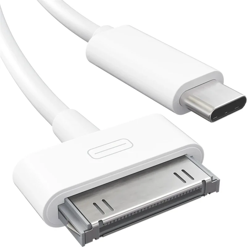 

Кабель-адаптер 30-контактный на USB-C для зарядки и передачи данных для iPhone 4, 4S, 3GS, iPad 3, 2, 1, iPod. Аксессуары для зарядного кабеля USB-C Type-C на 30-контактный.