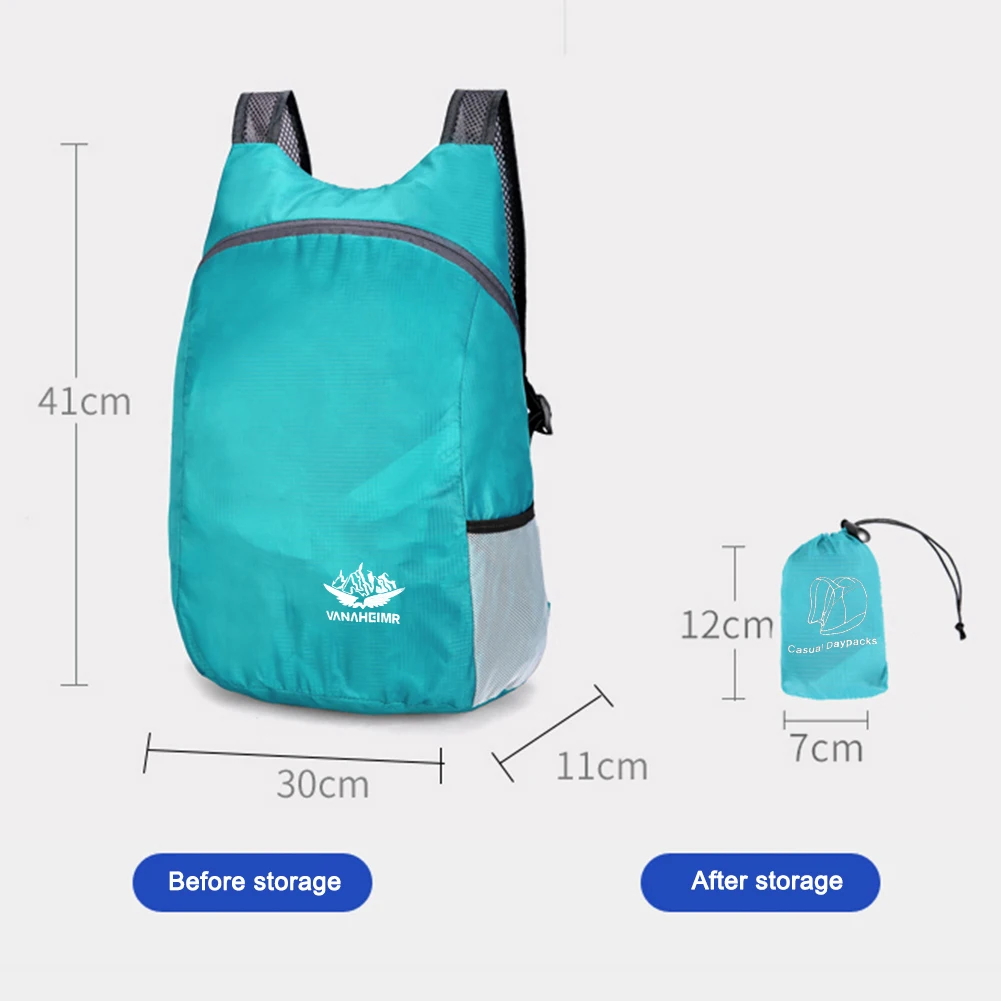 Outdoor Hiking Bag Lightweight Packable Backpack Foldable ultralight Travel Daypack Bag Waterproof Folding Pack for Women Men